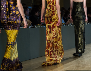 L-wren-scott-rtw-fw2013-candid-14_133341139919.jpg_carousel_parties lwren scott dresses based on Klimt's Danae, Hygeia in Medicine, and Klimt golden spirals