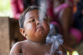 Indonesian smoking baby