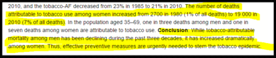 Tobacco trends